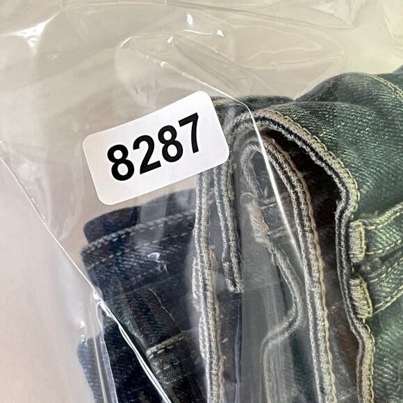 Escada Sport Selvedge Skinny Jeans Women Sz 36 / US 6 Blue Back Tie Flap Pockets - Picture 14 of 14